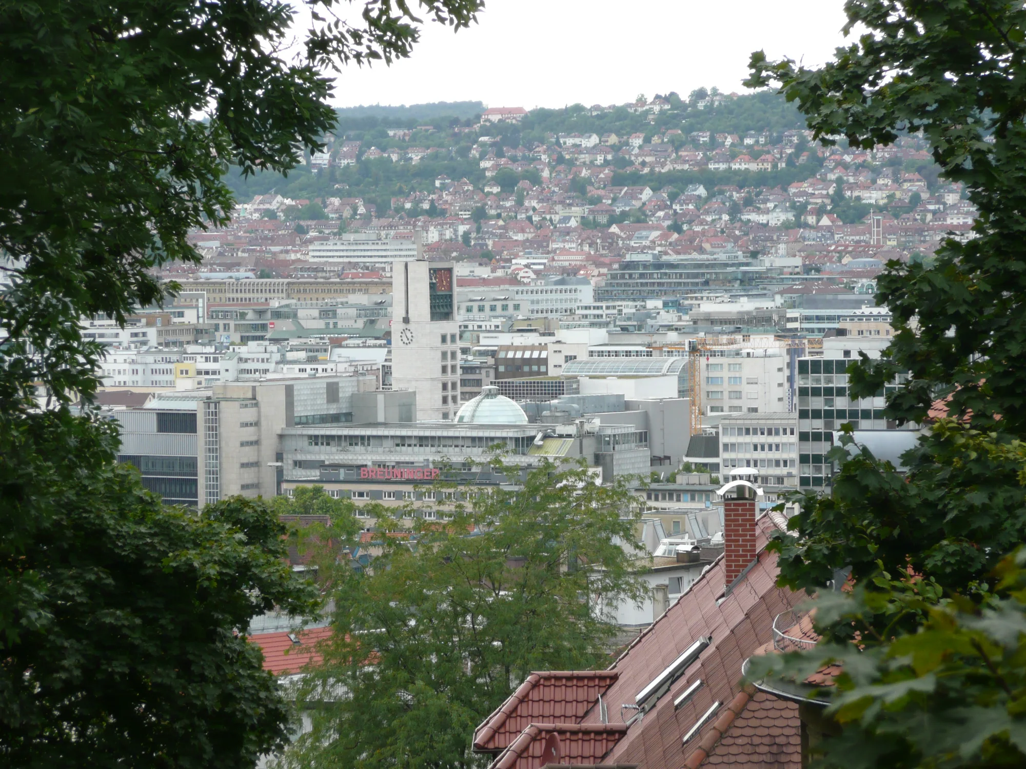 Blick von der Sünderstaffel nach Stuttgart