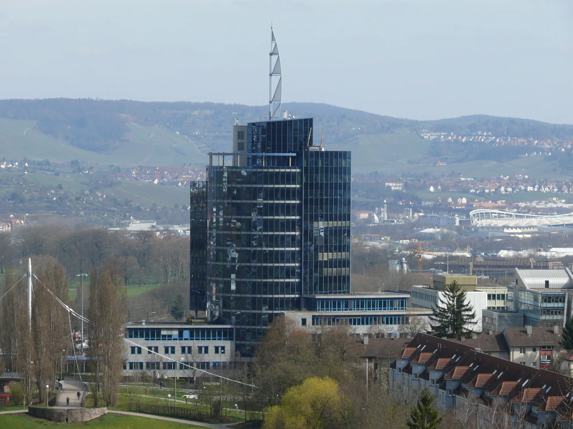 Der Bülow-Turm an der Heilbronner Straße in Stuttgart-Nord.